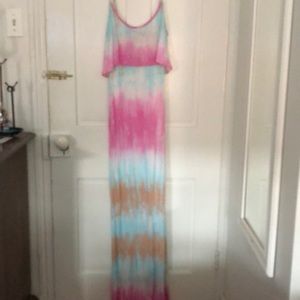 Tie die maxi dress